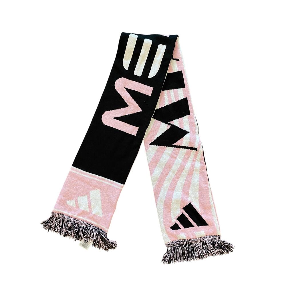 Adidas Inter Miami Messi No 10 Pink Fan Scarf Soccer Football OSFM MLS FIFA